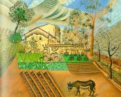 琼 米罗 : Vegetable Garden with Donkey